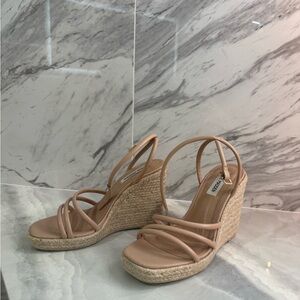 Steve Madden Taylor Nude Wedge Sandals
